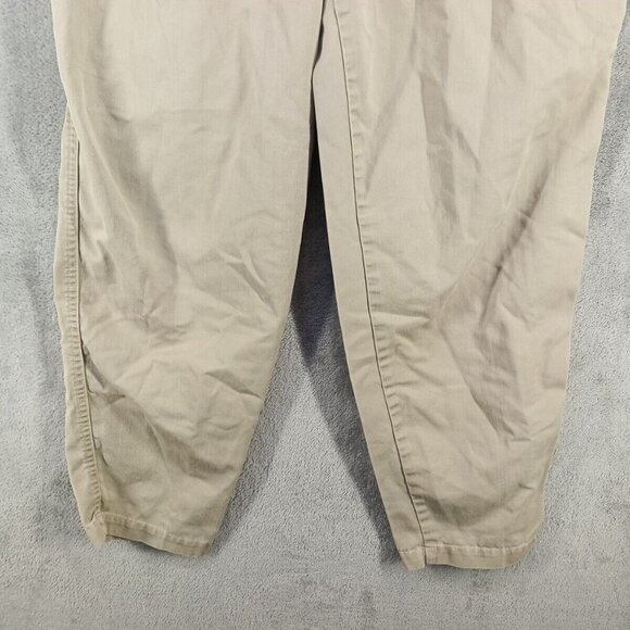 Vintage LIZ CLAIBORNE Carrot Pant MEDIUM(8-10) Women Casual  Tan Woven Cotton - Picture 3 of 12
